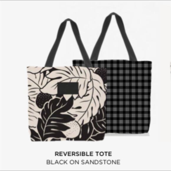Rare Limited Edition Aloha Collection Holo Holo Reversible Tote Black/Sandstone - Picture 4 of 4